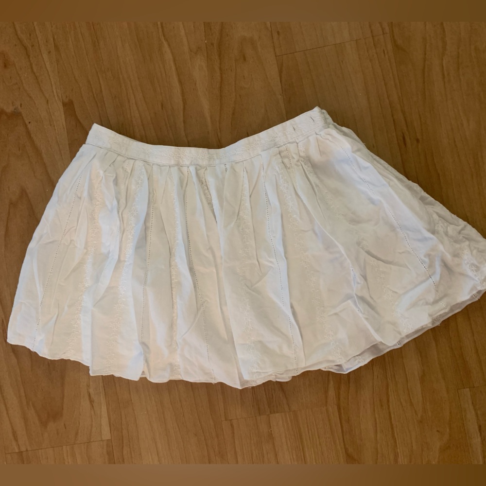White Floral Skirt